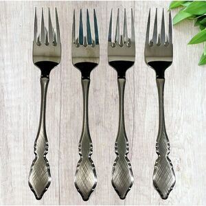 Oneida USA Classic Mood Deauville‎ Prescott Salad Forks Stainless Flatware Set/4